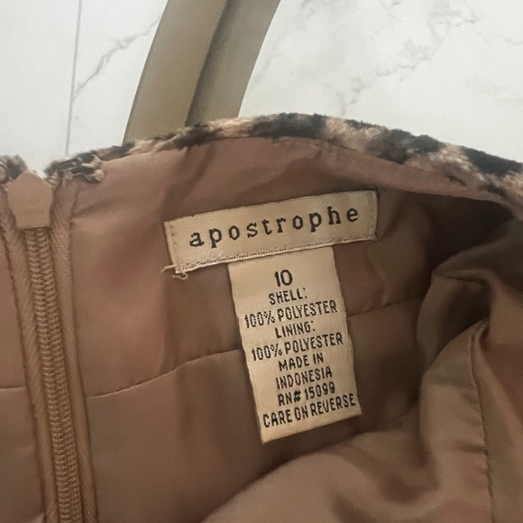 Size 10 Apostrophe Leopard velvety skirt - Picture 3 of 3